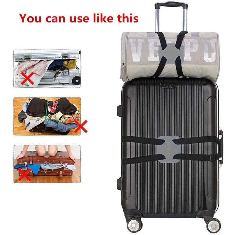 Tiardey Luggage Strap, High Elastic Suitcase Adjustable Belt Bag Bungees