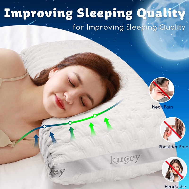Luxury Cooling Side Sleeper Pillow for Neck and Shoulder Pain,