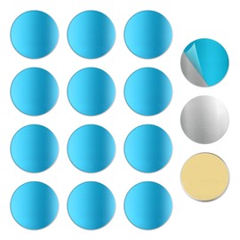 Gfdoso 12 Pcs Under Cabinet Light Magnetic Strip, Replacement Magnetic Strips with Adhesive Backing for Cabinet Lights - Iron Sheet for Cabinet Lighting(4.5cm×4.5cm)