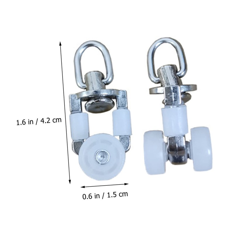 Cabilock 20pcs Curtain Track Gliders Double Wheel Rollers for Smooth
