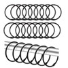 28 Pcs Black Shower Curtain Rings, 2 Inch Rustproof Decorative