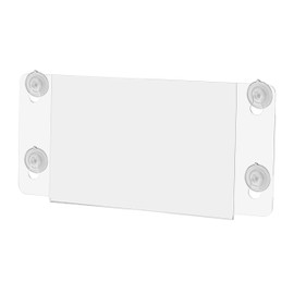 Marketing Holders 12 Pack Window Mount Sign Holder 8.5” x 5.5" Double Sided with Suction Cups Clear Acrylic for Displaying Room Rates Guest Services Check Out Times for Hotels and Vacation Rentals