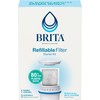 Brita Refillable Water Filtration Starter Kit with 1 Reusable Filter