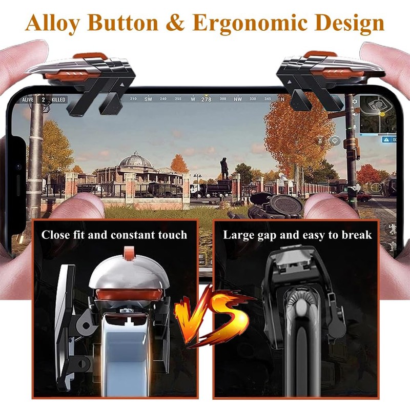 PXIRQ Mobile Phone Triggers for Gaming - 6 Finger Operation