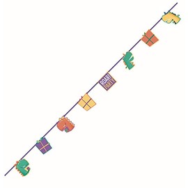 Procos Partyware Eco-Friendly Dinosaur Roar Paper Banner
