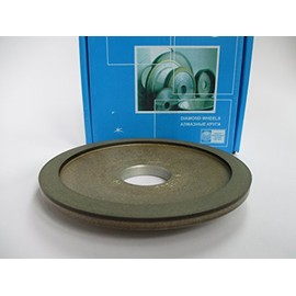 Dia 5 inch. Hole 1.26" (32mm.) Width: 0.4" (10mm.) Type: 12A2-20 Dish Abrasive Diamond Grinding Wheel for Tungsten Carbide Teeth, Circular Saw (125/100 Micron (150 Grit))