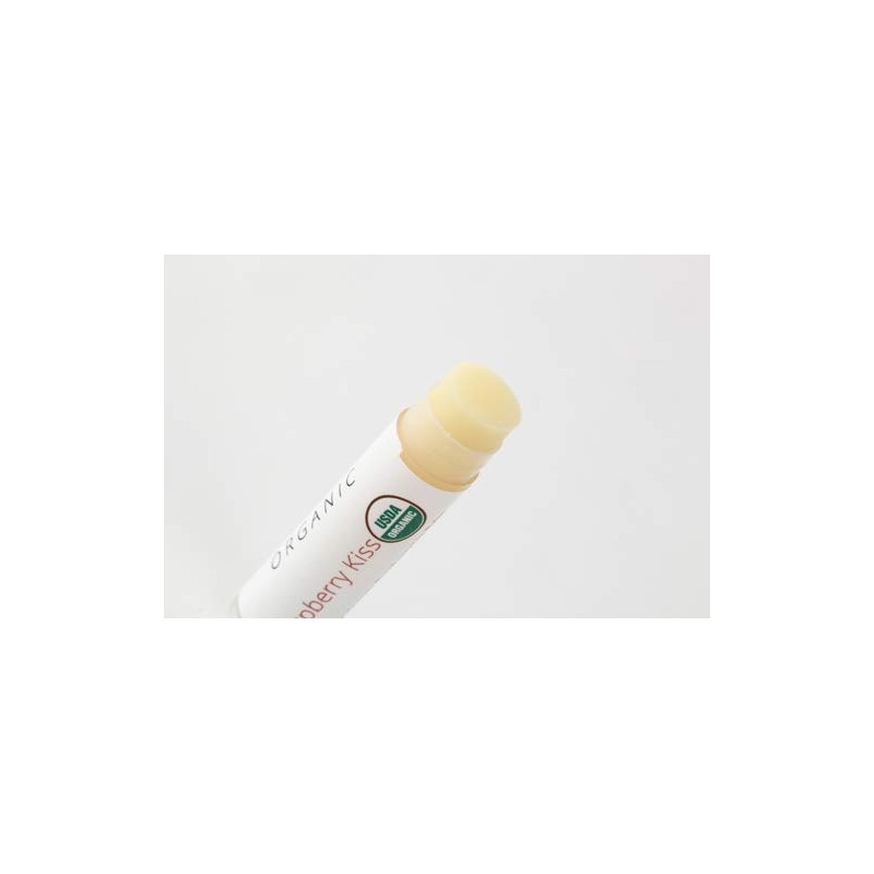 Organic Lip Balm, Utila Organic Raspberry Kiss (Raspberry), 0.1 oz
