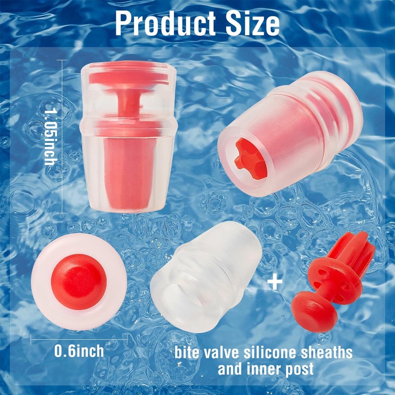 TACVEL 6Pcs Bite Valve Replacement Sheath for Hydration Reservoir Soft