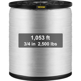 VEVOR 2500Lbs Polyester Pull Tape, 1053' x 3/4" Flat Tape for Wire & Cable Conduit Work Variable Functions, Flat Rope for Pulling/Loading/Packing in Any Weather CONDITON