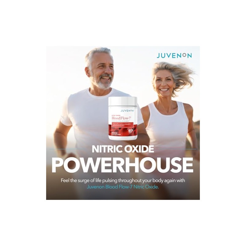 Juvenon Suplemento de óxido nítrico BloodFlow-7 con nitrosigina