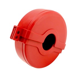 QWORK Gate Valve Lockout, Fits 2.25 to 5 Inch Valves - Pack of 4, Outdoor Faucet Locks, Gas Cylinder Lockout, Red