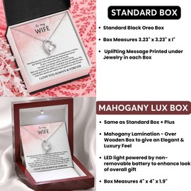 Momavo Jewelry To My Wife - the best thing that ever happened to me, To my Soulmate, Gifts For Wife Romantic, To My Smoking Hot Wife , Necklace For Wife From Husband, Valentines Birthday Gift (Luxury Box w/ LED LIGHT, 14k White Gold Finish)