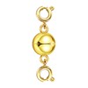ALEXCRAFT Double Magnetic Jewellery Clasp, Sterling Silver 925 Gold Spring