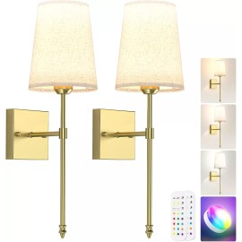 LELITE 3 Color Temperature Indoor Battery Powered Wall Lamp Light for Bedroom Living