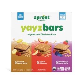 Sprout Organics, Toddler Snack Bars, Variety Pack, 15 Individual Bars 1 oz Each (6-boxes)
