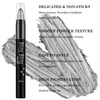 Waterproof Eyeshadow Pencil Creamy Long Lasting Eyeshadow Makeup (Silver)