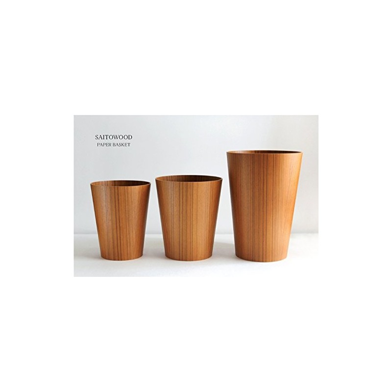 SAITO WOOD Trash Can Dust Can Top Open M 903
