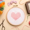 sourcing map 20pcs 7.6cm Plastic Mesh Canvas Sheet 13 Count