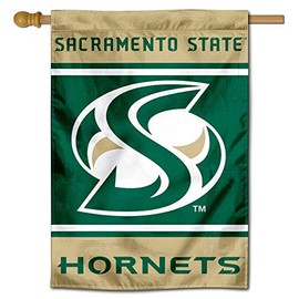 College Flags & Banners Co. Sacramento State Hornets Two Sided and Double Sided House Flag