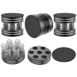 Tertullus 4 Pcs Spring Speaker Isolation Feet Turntable Feet For Hifi Devices Amplifier Turntable Dac Recorder Cd (FT4437-Black)