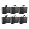 Reusable Gift Bags, Large, Black 6 Pack