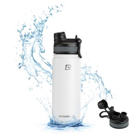 ROCKBROS Insulated Water Bottle with Straw, Stainless Steel Sports Water Cup Flask Leak Proof with Handle Keep Warm and Cold for Hiking, Cycling, Bike Travel, School Sports, Gym