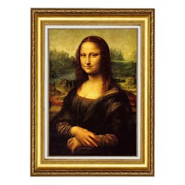 Eliteart- Mona Lisa by Leonardo DaVinci Oil Painting Reproduction Giclee Wall Art Canvas Prints-Framed Size:22"x30"