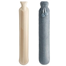 Homealexa Homealexa Long Hot Water Bottle with Cover UK Soft, 2L Large Long Hot Water Bottle for Neck and Shoulder,73 x 14cm Hot Water Bag, Kids Hot Water Bottles Neck Extra Long Hot Water Bottle