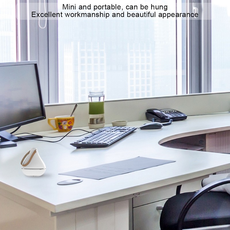 White ABS Mini Portable USB Charging Aromatherapy Essential Oil Diffuser