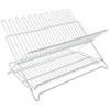 HOMEBASIX Ji-22W-3L Foldable Dish Rack, White