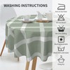 YETTA YANG Sage Green and White Plaid Farm Waterproof Picnic