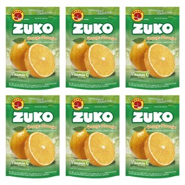 Zuko Orange Instant Powder Drink | Family Pack | No Sugar Needed | Vitamin C | 14.1 Ounce (Pack of 6)