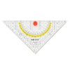 KUM AZ209.12.16-T Geometry Triangle and Compass 16 cm, Transparent, Pack