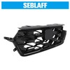 SEBLAFF Front Grille Glossy Black Plastic Sport Hybrid Upper Grill