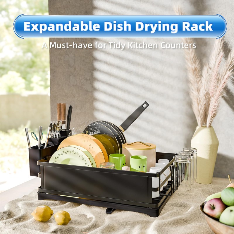 Simple Trending Dish Rack, Steel Dish Drying Rack for Kitchen