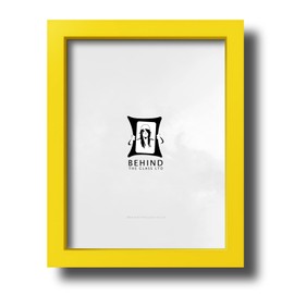 Vivid Coloured Picture Photo Frame | Wooden Moulding | Bright Colours | Various Sizes, Yellow, 24x30cm