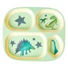 Rice Children's Melamine Dinner Plate with 4 Compartments in Dinosaur
