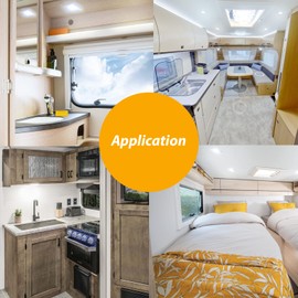 Dream lighting 12 V LED Recessed Spotlight Caravan Ultra Flat Dimmable IP44 3 W 230 Lumen Polished Finsh Cool White