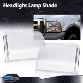PIT66 Fit For 2005-2007 Ford F250 F350 Super Duty Clear Headlight Replacement Lens