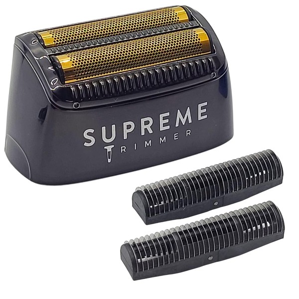 Supreme Trimmer Replacement Foil & Cutter SB55 | Hypoallergenic Foil for Crunch Lite STF600 | Black