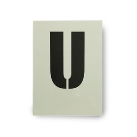 Dovetails Vintage Big Letter U Stencil 120 mm tall Modern Alphabet Style