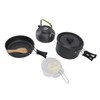 Camping Cookware Portable Nonstick Pot and Pan Set with Kettle