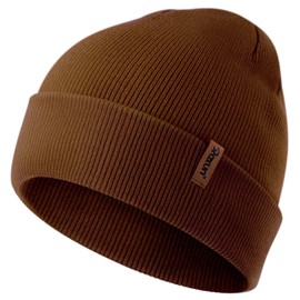 ROXUN Knit Cuffed Beanie for Men/Women, Soft Warm Winter Hat Unisex Stocking Cap Coffee