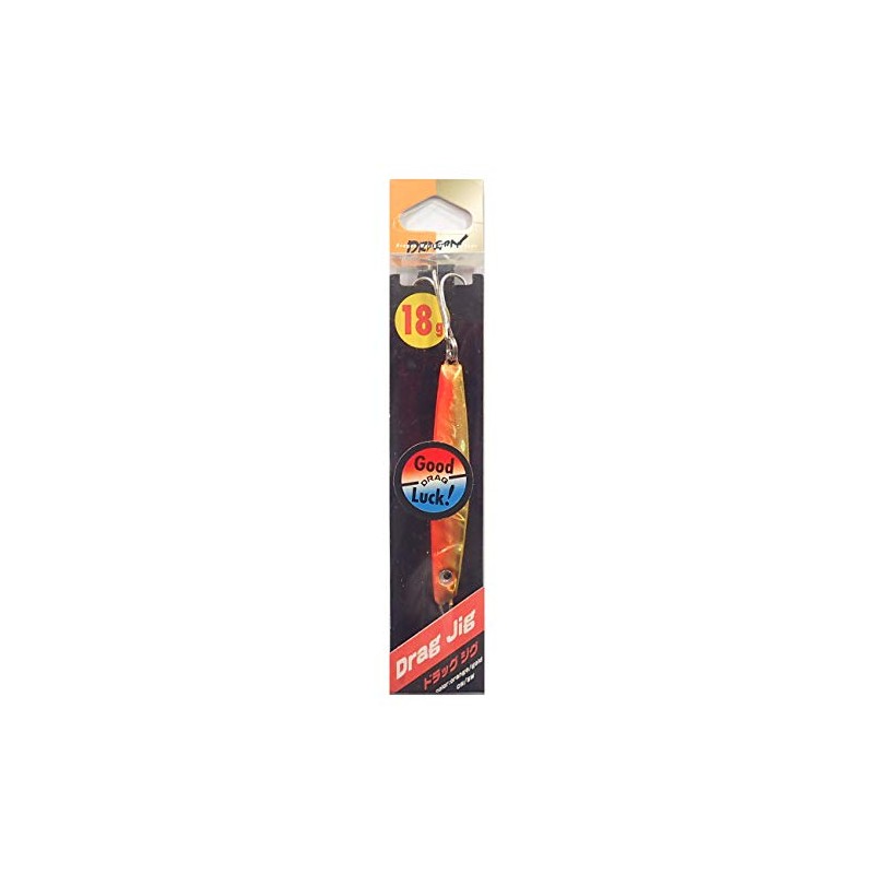 MARUSHINGYOGU Metal Jig, Drag Jig, 0.6 oz (18 g), Orange