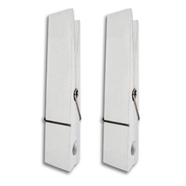 UVKDEENK 2 Pack Wood Towel Hooks for Bathroom, Farmhouse Bath Robe Towel Holder, Vintage Handmade Wooden Wall Mounted Towel Racks for Kitchen Home Storage Decor (White, L)