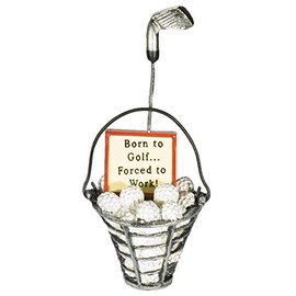 Funny Golf Lovers Bucket Of Golf Balls Christmas/Everyday Ornament (Red)