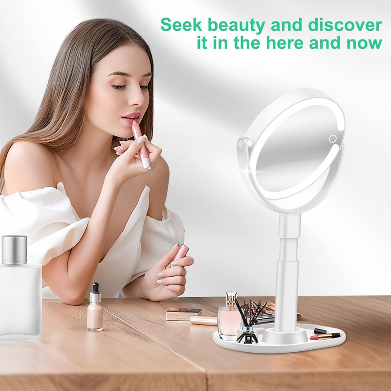 20X/1X Magnifying Makeup Mirror with Lights, Double-Sided Home Vanity Mirror