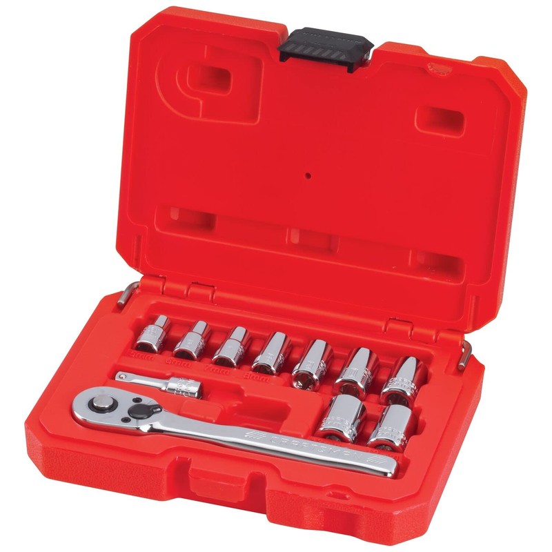 Craftsman Mechanics Tool Set, Socket Wrench Set, MM, 1/4 Inch