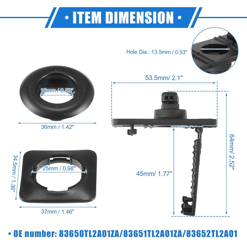 VekAuto 2 Kits Car Holder Retainer Compatible for Honda for