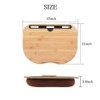 SUMISKY Lap Desk-Portable Laptop Table with Bamboo Platform Phone Holder